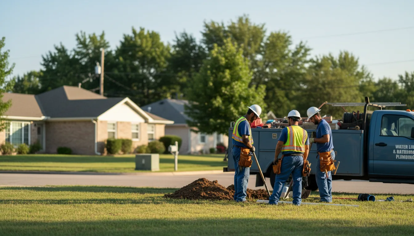 Residential water line and bathroom plumbing service in Nemaha, NE